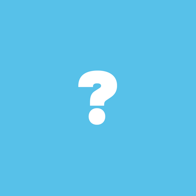 white question mark on blue background