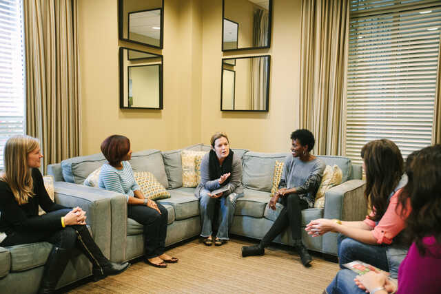 care group meeting in a living room